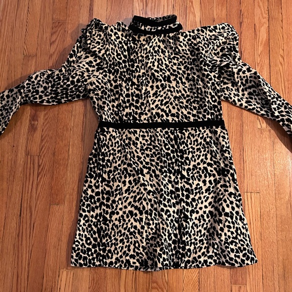 Batsheva Mini Tate Dress in Leopard Velvet - Picture 4 of 8